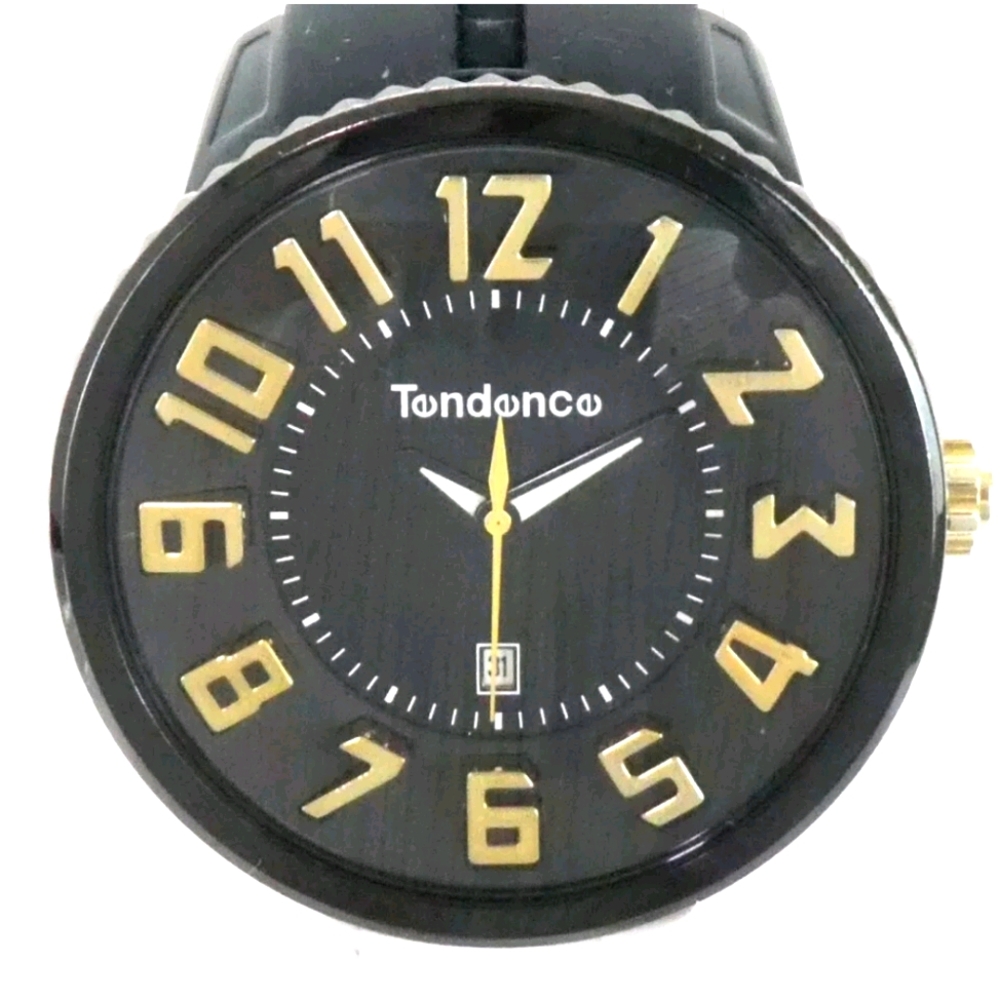 AUTHENTIC TENDENCE BLACK MENS WATCH QUARTZ